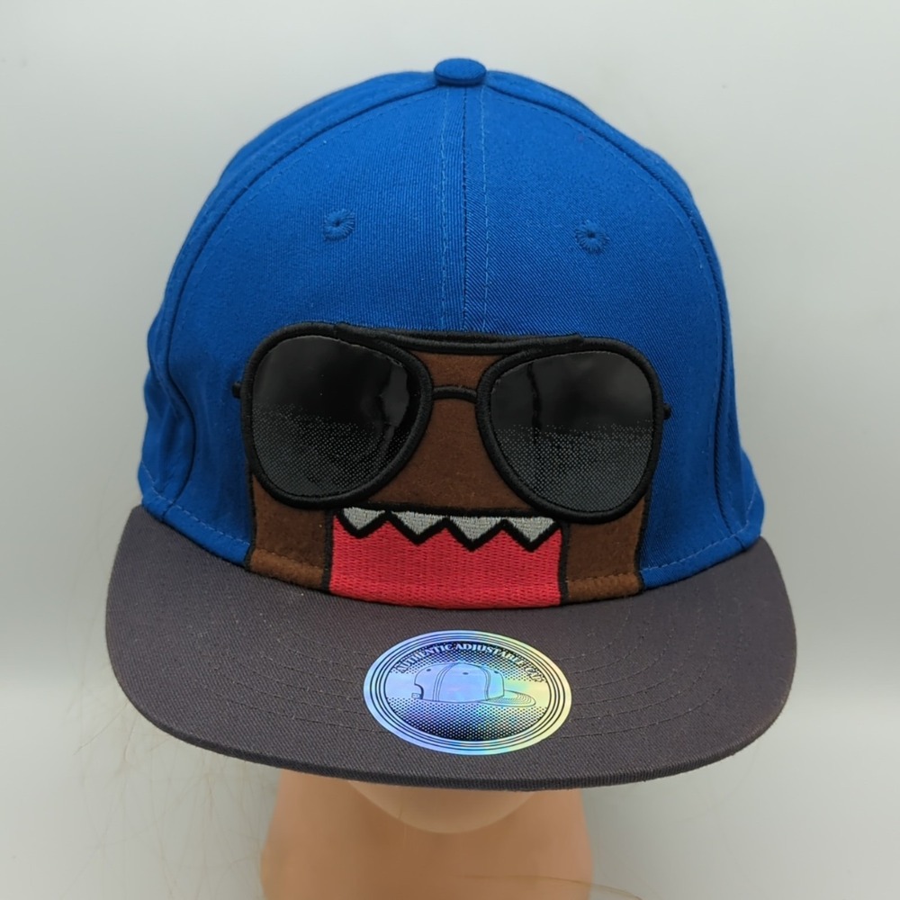 Domo-kun NHK Cap Hat Blue Sunglasses Snapback Adjustable TV Character Rare